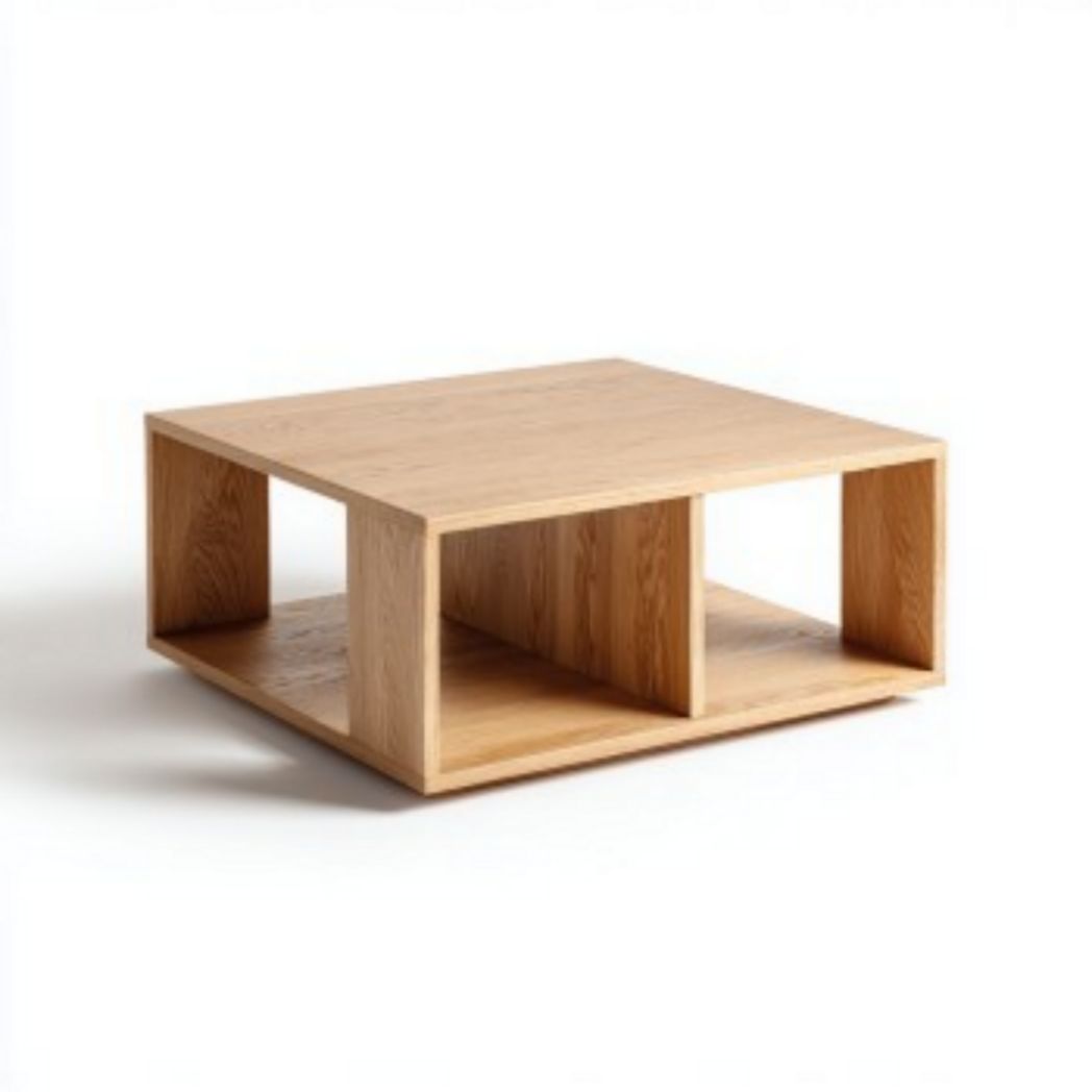 Salontafel van eikenhout voor de woonkamer - 80 x 80 x 30