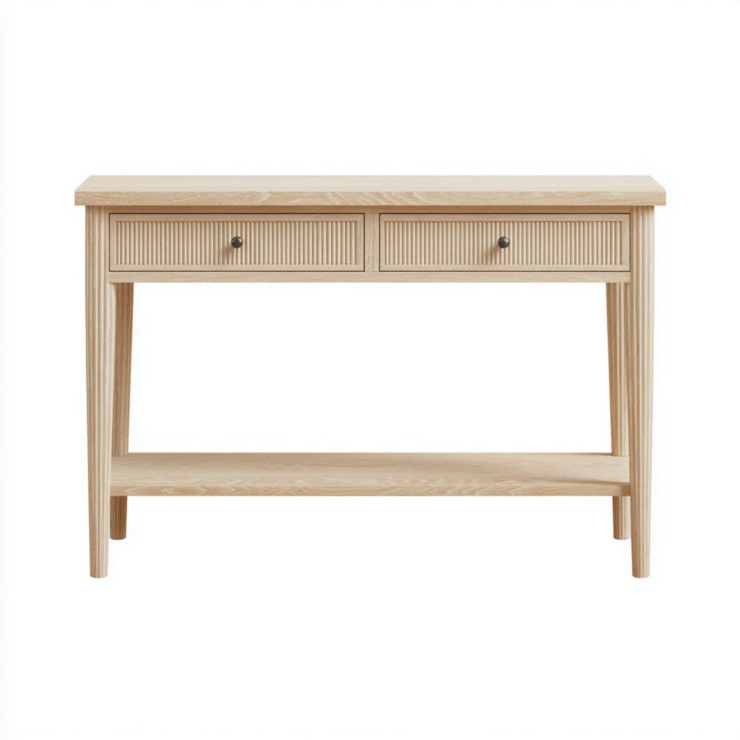 Consoleset van natuurlijk hout voor de entree - 120 x 40 x 75