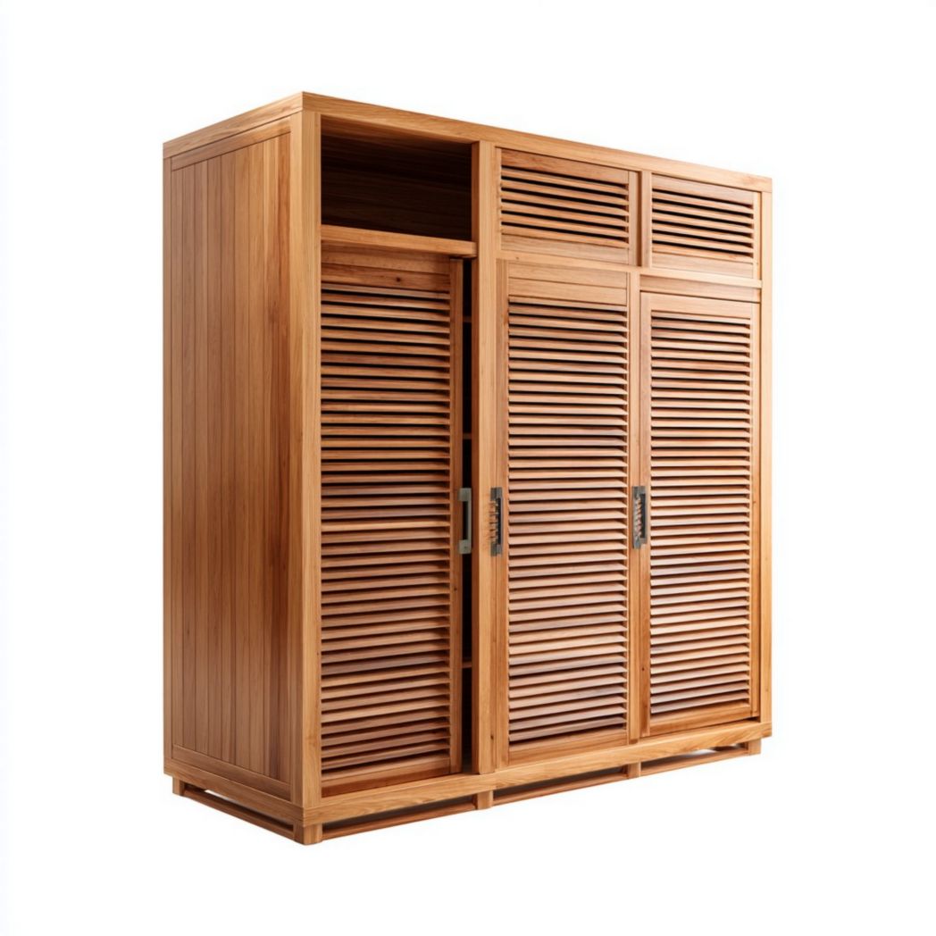 Opbergkast van teakhout voor de woonkamer - 90 x 40 x 120